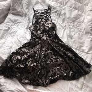 A black formal dress